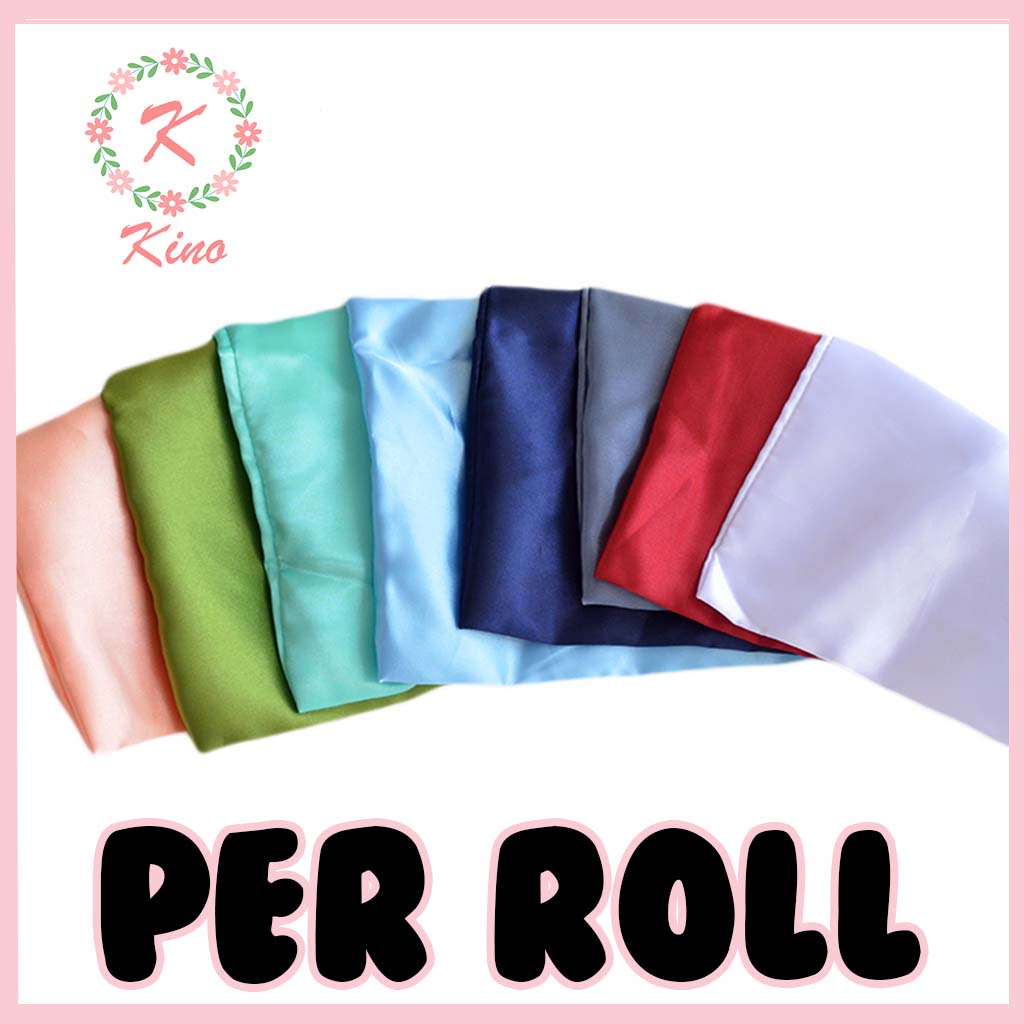 [ PER ROLL ] Kain Satin saten silk jepang souvenir/dekorasi/hiasan aksesoris hampers pernikahan back