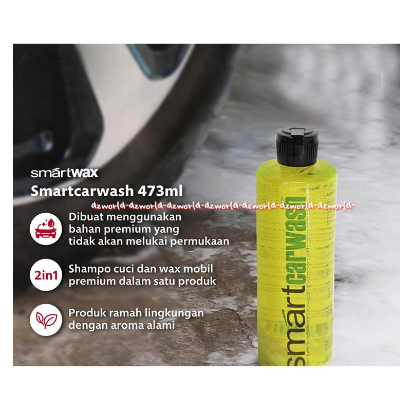 Smartwax Smartcarwash 473ml Shampo Cuci Dan Wax Mobil Cairan Pembersih Mobil Motor Kendaraan Smart Wax Smart Car Wash Smarz