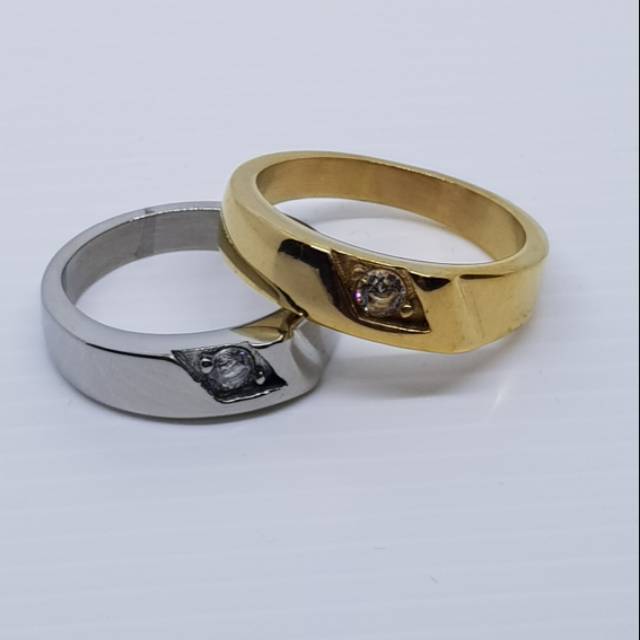 Cincin couple single titanium / cincin nikah Titanium / cincin nikah Anti Karat import