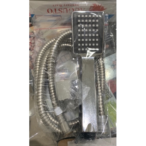 Hand Shower Mandi Set Murah KOTAK BT7P-Shower mandi Mumer Minimalis HandShower Set Mandi segiempat hitam black /J26