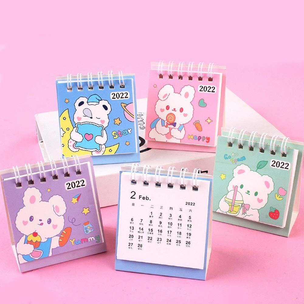 Lanfy 2022kalender Kreatif Kawaii Perlengkapan Kantor Sekolah Alat Tulis Siswa Agenda Tahunan Organizer Jadwal Rencana