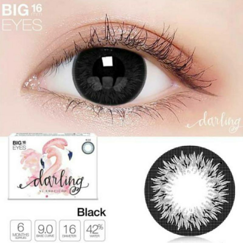 Softlens X2 DARLING 16 MM BIG EYES by EXOTICON / Softlen Soflen Warna Normal