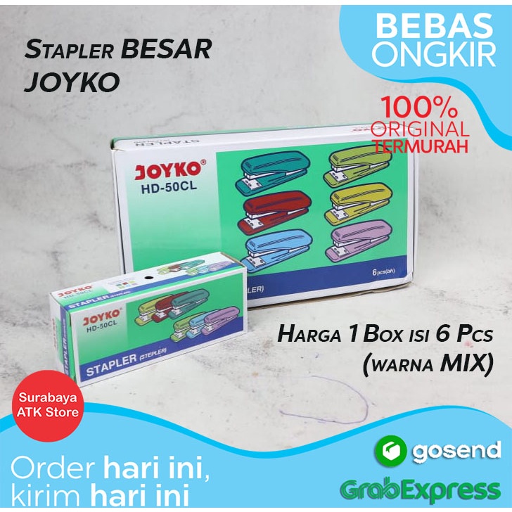 

Staples Besar Joyko HD-50CL 6 pcs Stepler Jepretan Stapler
