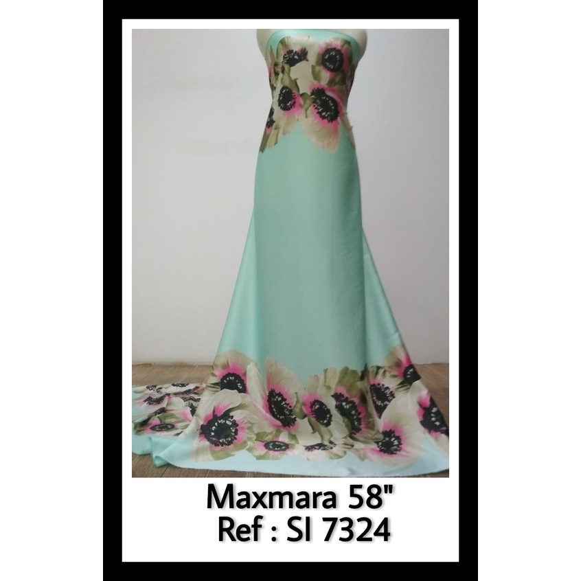 Bahan Kain Adem Nyaman / Maxmara Printing / 58" / Motif Bunga