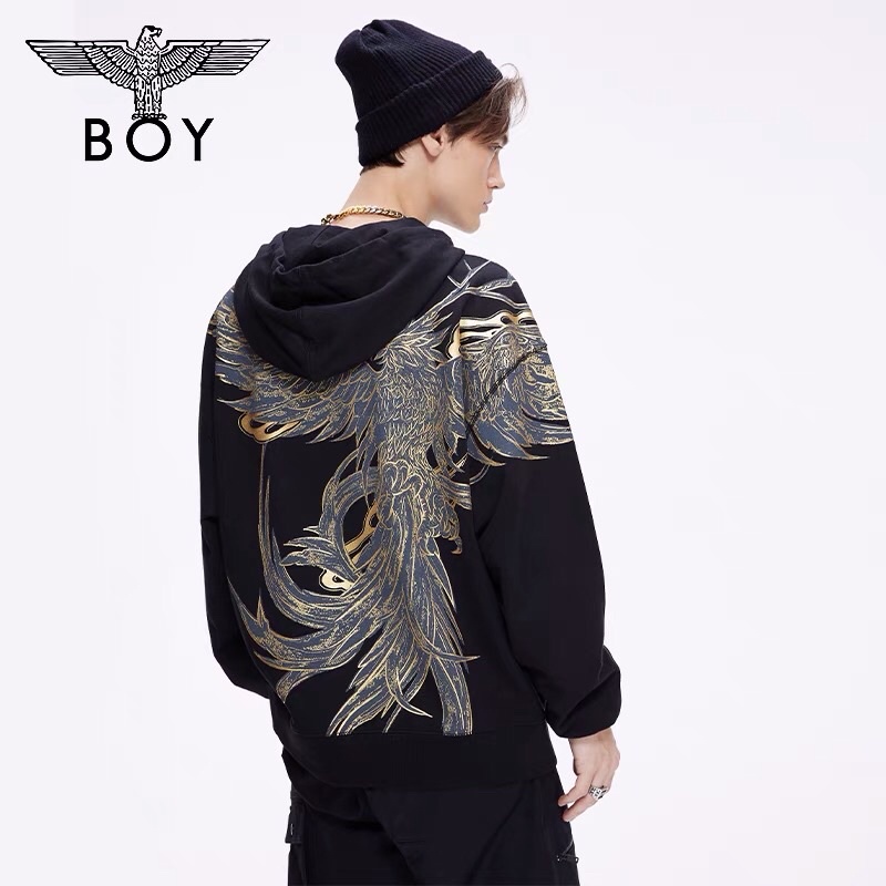 BOY84 SWEATER HOODIE BOY LONDON PRIA WANITA ASIA EROPA BIG LOGO WINGS GOLD