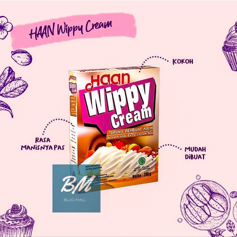 

HAAN Whippy Cream 200 gr / Haan Wippy Cream 200 gram / Haan Whipping Cream 200 gr - Whipped Cream Haan - Whip Krim Bubuk