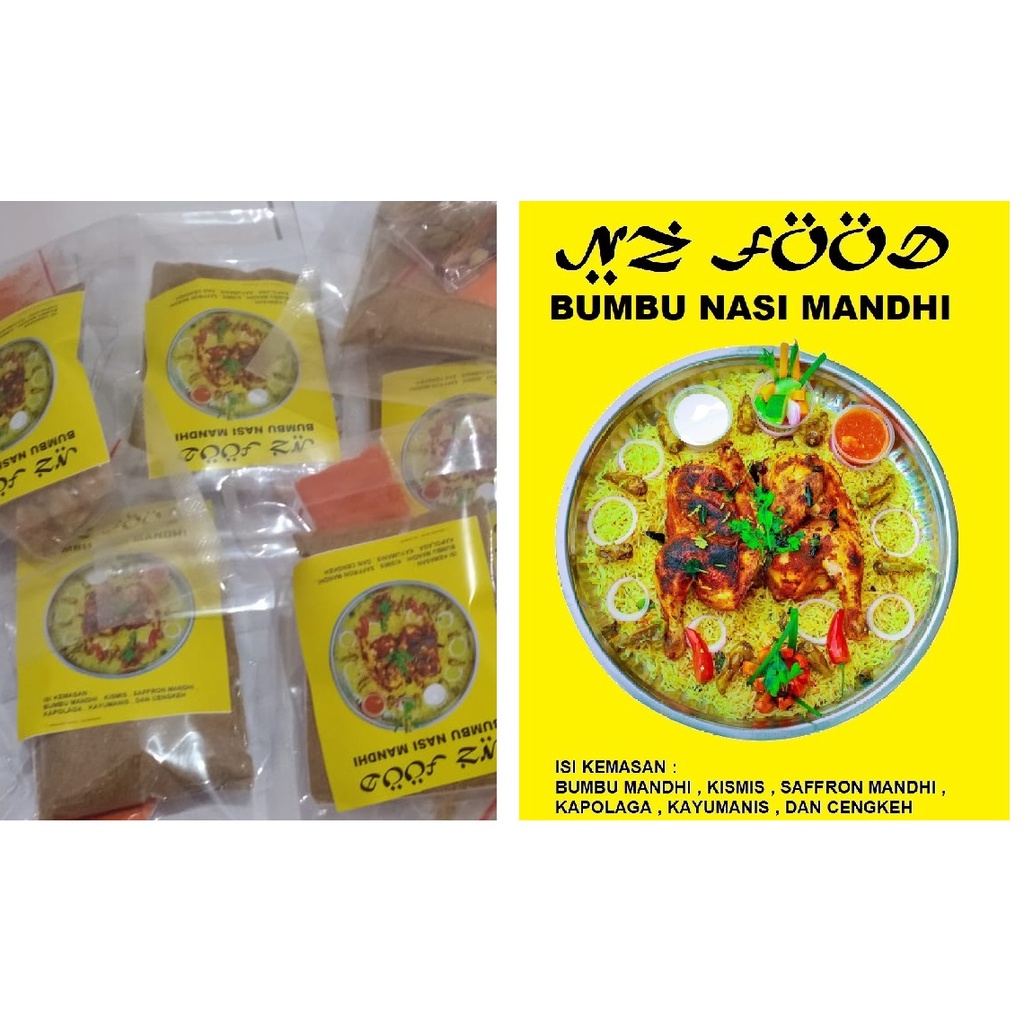 

bumbu nasi mandi atau nasi mandhi lengkap dengan saffron dan rempah tambahan untuk 1 kg basmati