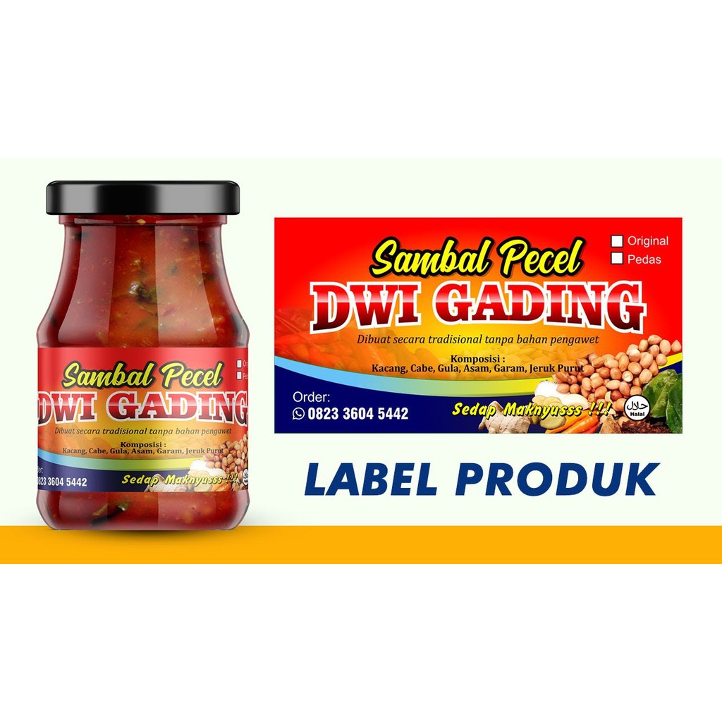 

Stiker Label sambal Murah isi 100 pcs (Free design)