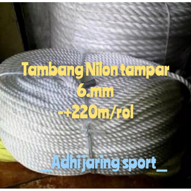 

Tambang Nilon tampar 6mm/rol