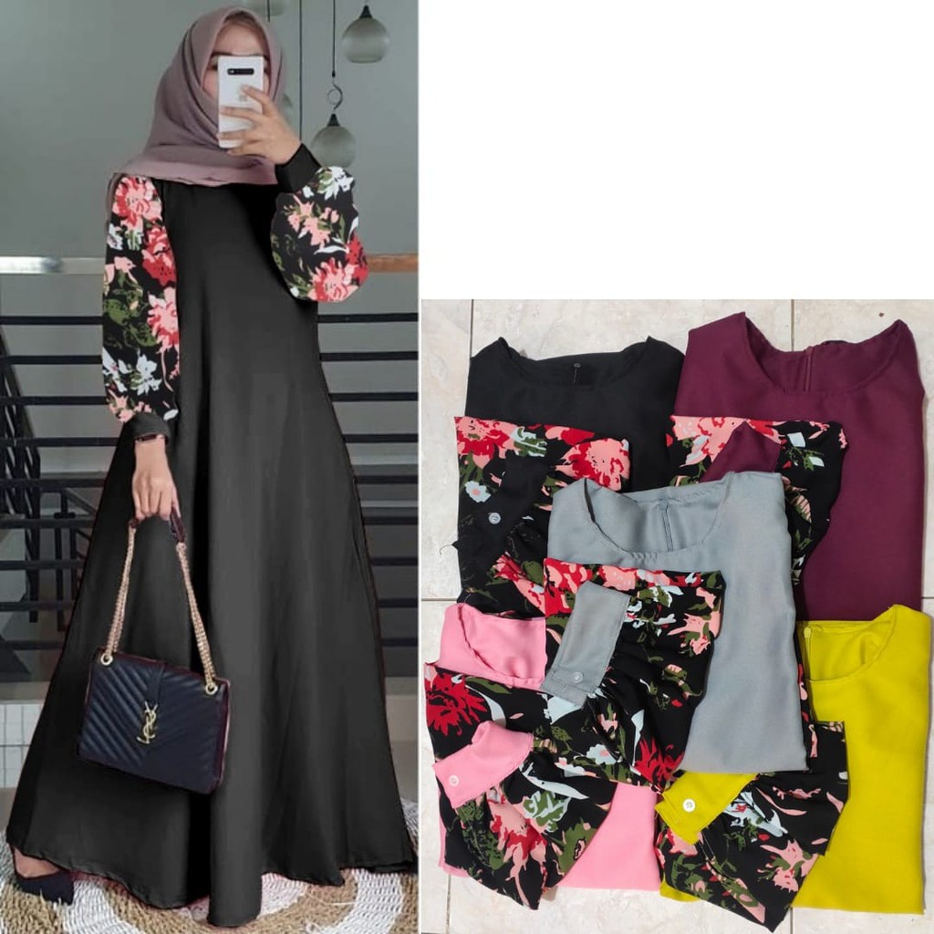 PAKAIAN WANITA DRESS MAXI MIDDEA DMR