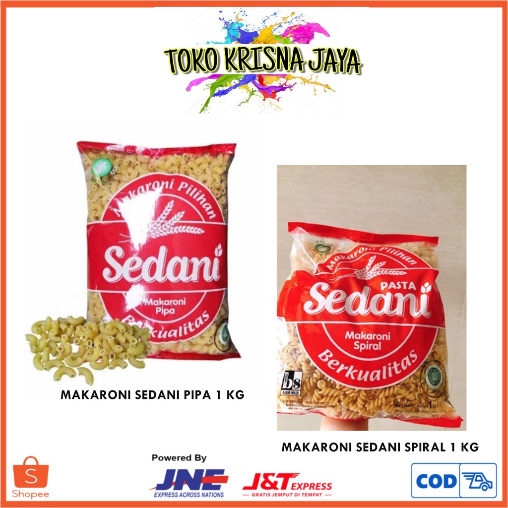 

MAKARONI PILIHAN PASTA SEDANI PIPA | SPIRAL KEMASAN 1 KG BERKUALITAS