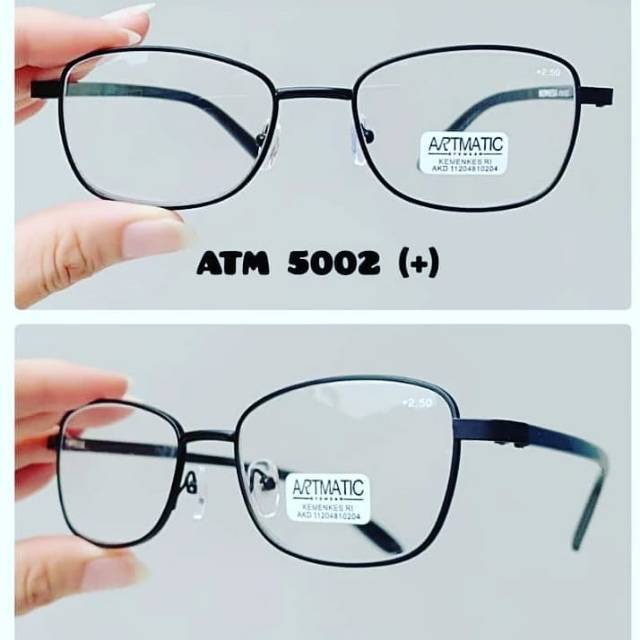 Kacamata baca plus (+) frame besi pria & wanita