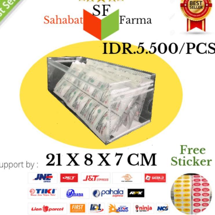 

Kotak obat mika apotek 21x8x7cm paket 50 pcs KLAUA5951