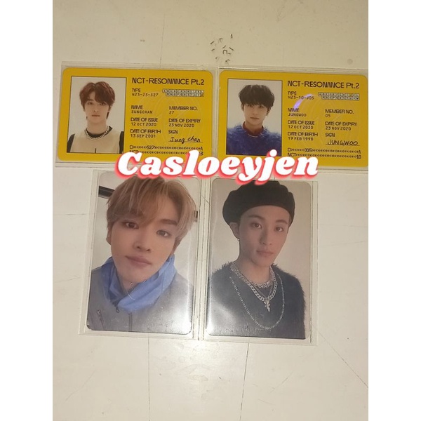 WTS Pc sungchan universe,id card jungwoo,id card sungchan,mark baret