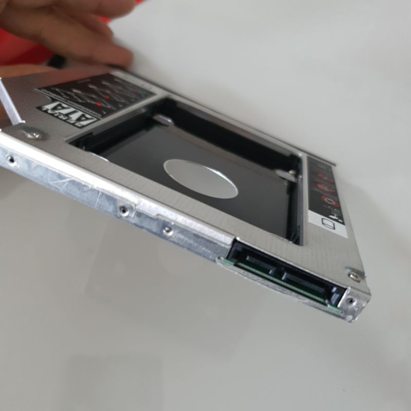 SECOND HDD CADDY HARDDISK 9.5MM SATA SLIM TIPIS HDD SLOT DVDRW LAPTOP