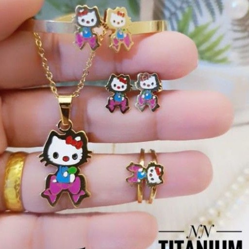 Titanium set perhiasan anak ruu65