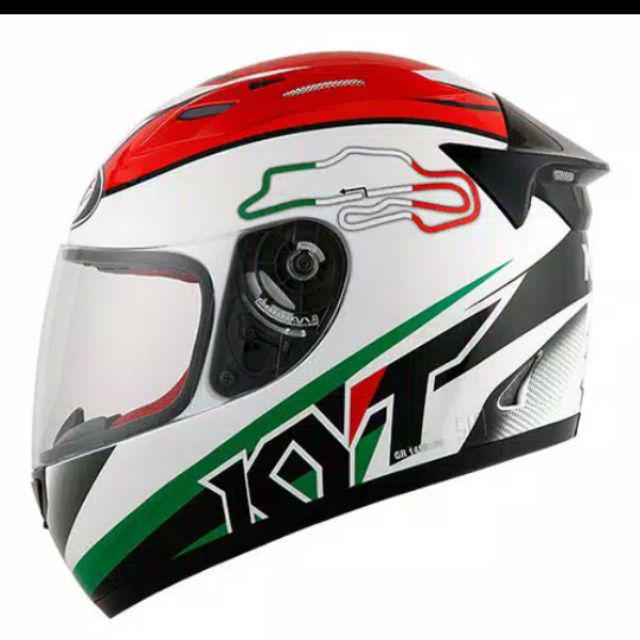 Helm KYT fullface KYT RC7 RC seven motif-#15 white