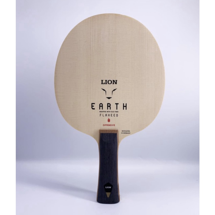 Kayu Bet Pingpong Tenis Meja LION EARTH Flax Fibre Off Original