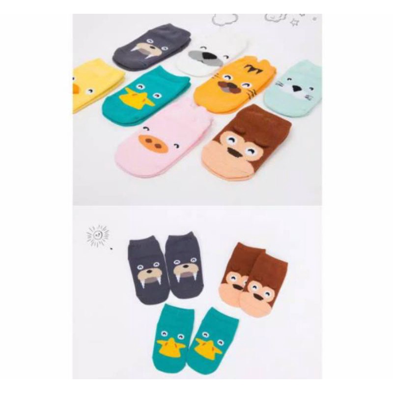 KAOS KAKI BAYI CUTE ANIMAL 3D BAHAN KATUN