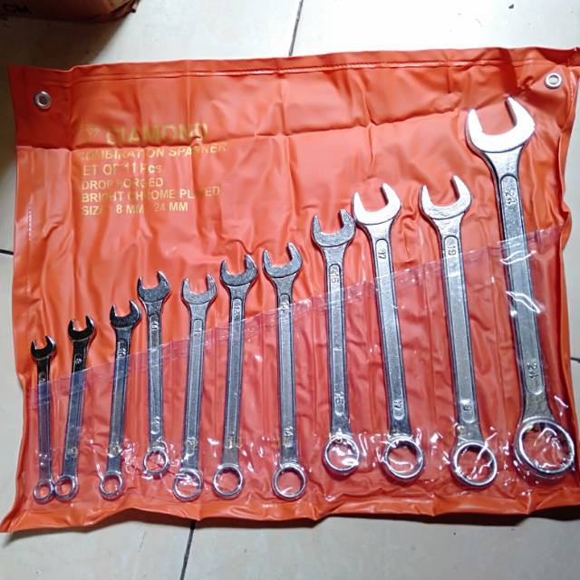 Kunci ring pas set 11pcs 8/24