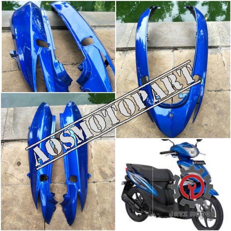body spacy cover body samping kanan kiri Honda spacy warna biru