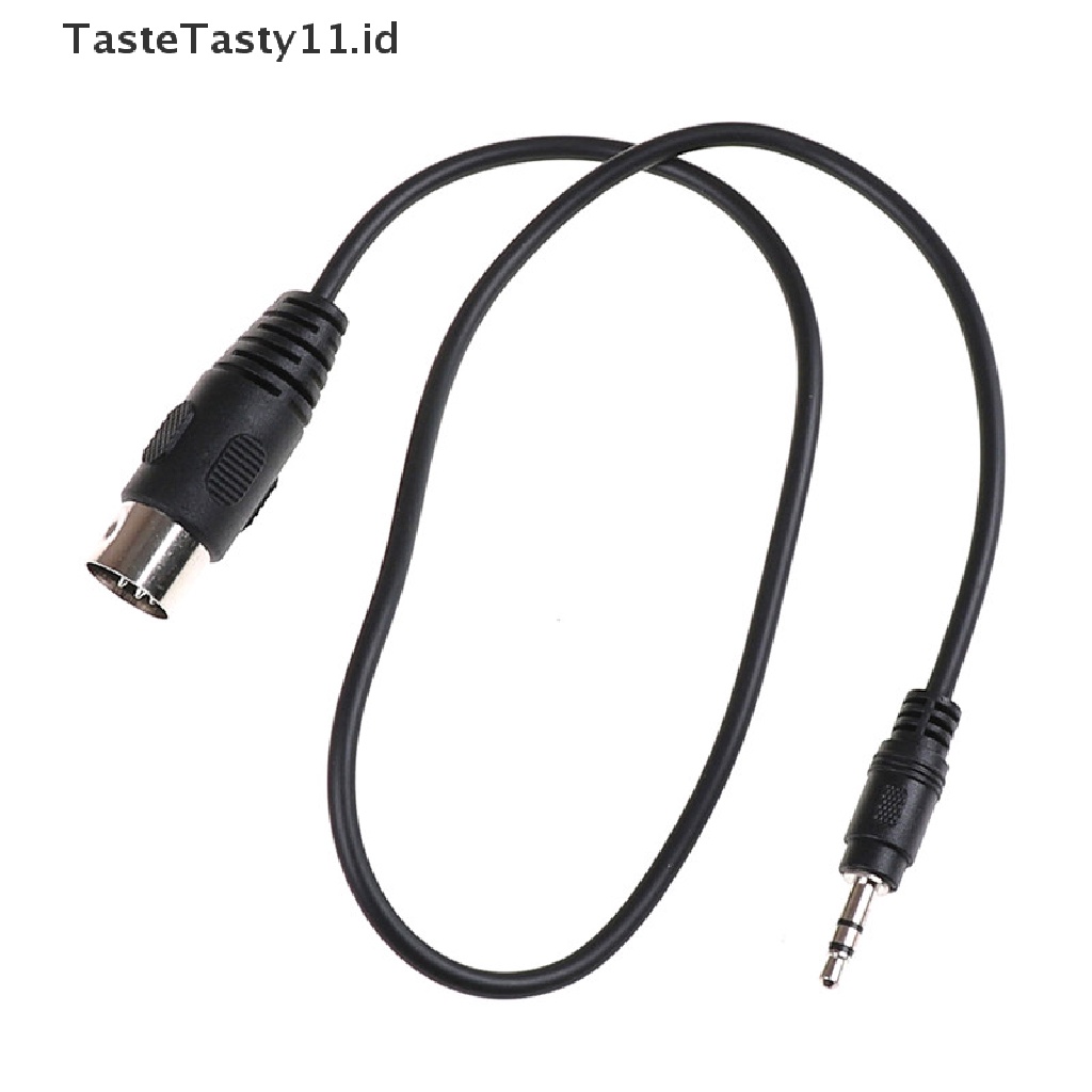 【TasteTasty】 1x DIN 5 Pin Din MIDI Male Plug To 3.5mm Male Stereo Jack Audio Cable 50cm 0.5m .