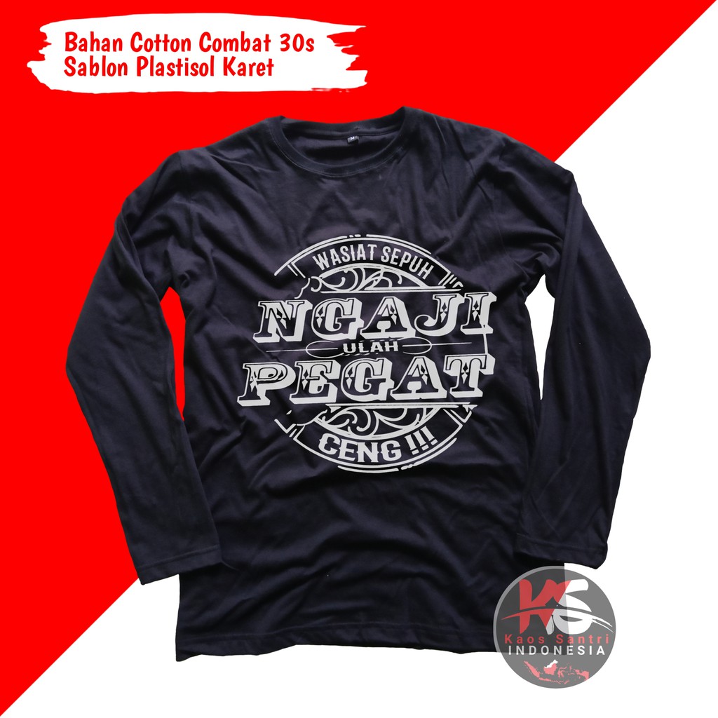 KAOS SANTRI // KAOS SANTRI SALAFI // KAOS DAKWAH // KAOS MUSLIM // KAOS DISTRO // KODE H-H2 lengan panjang