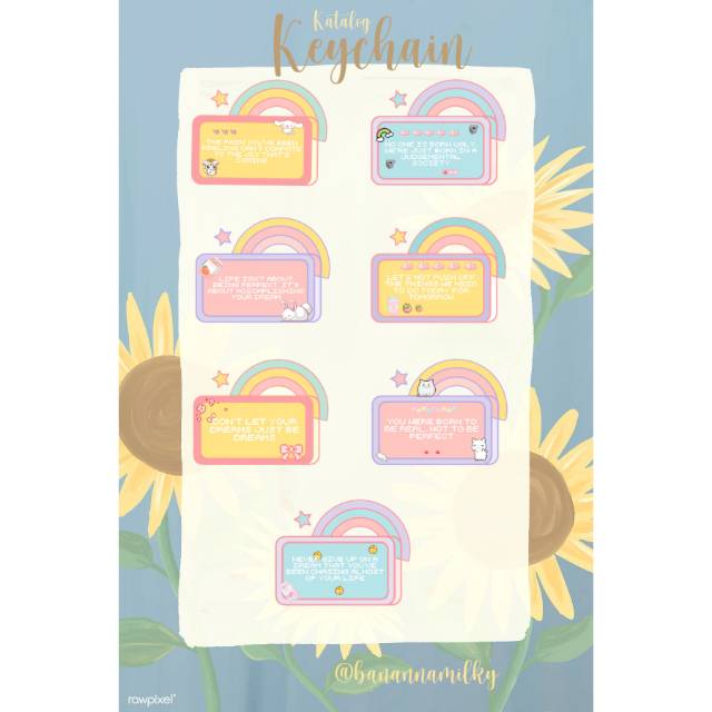 BTS QUOTES KEYCHAIN/KEYRING