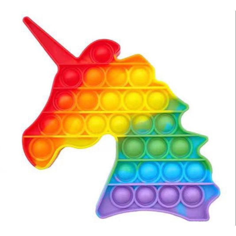 MAINAN ANAK P0P IT VIRAL MURAH FIDGET POP IT / POP IR SQUAR RAINBOW Multicolor Foxmind-Kuda poni