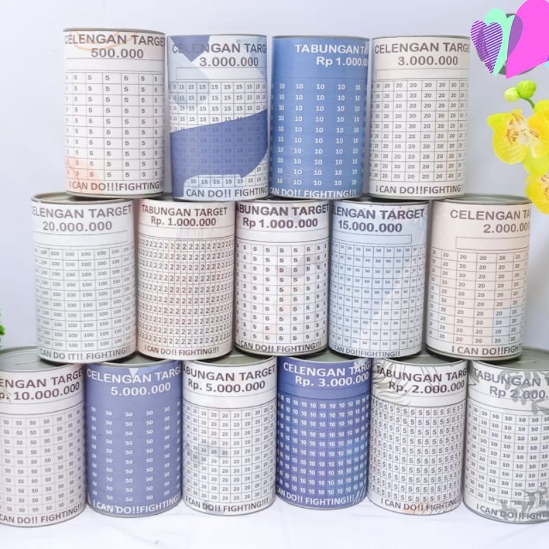 Celengan Target Kaleng Medium Jumbo/Celengan Target