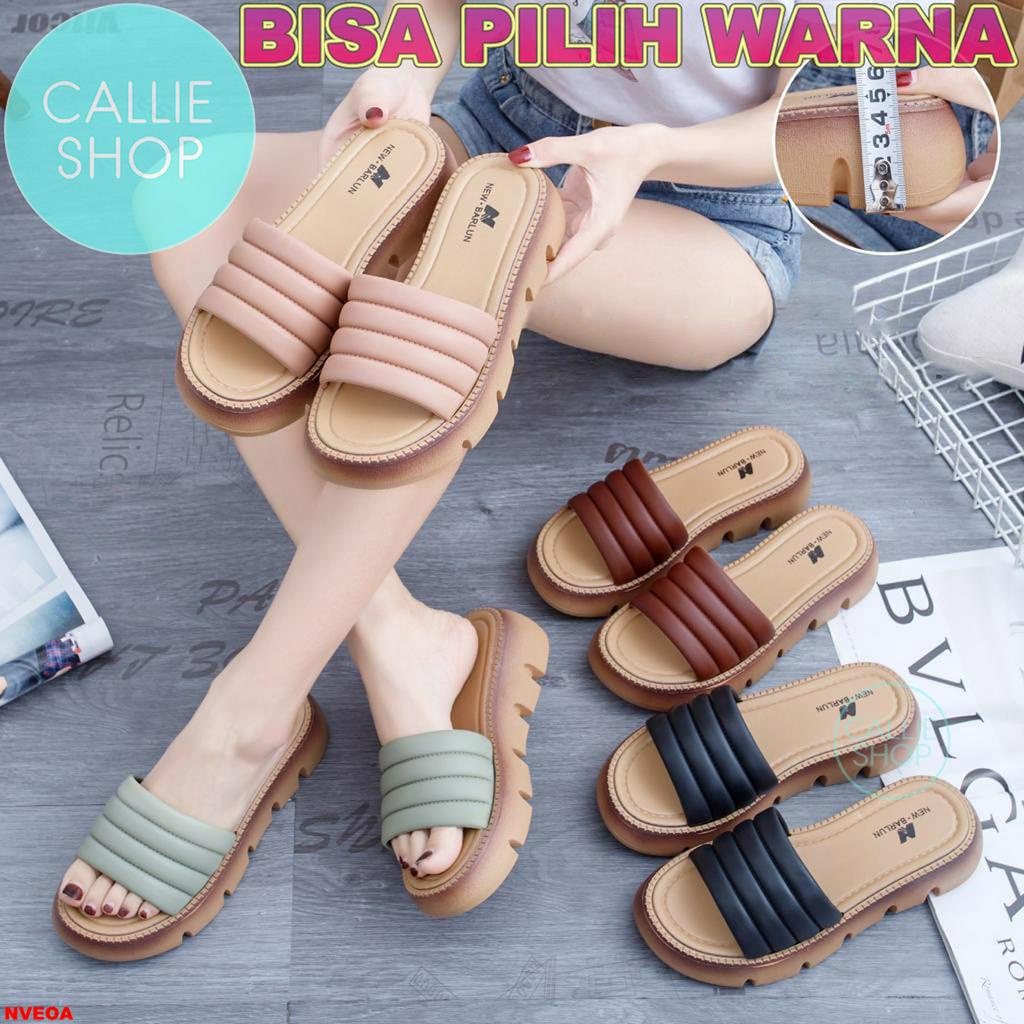 Sandal Wedges Platform Ban 4 Ruas Elegan Jelly 9303-1 SM4RS 8389-3 SM4RSBLC