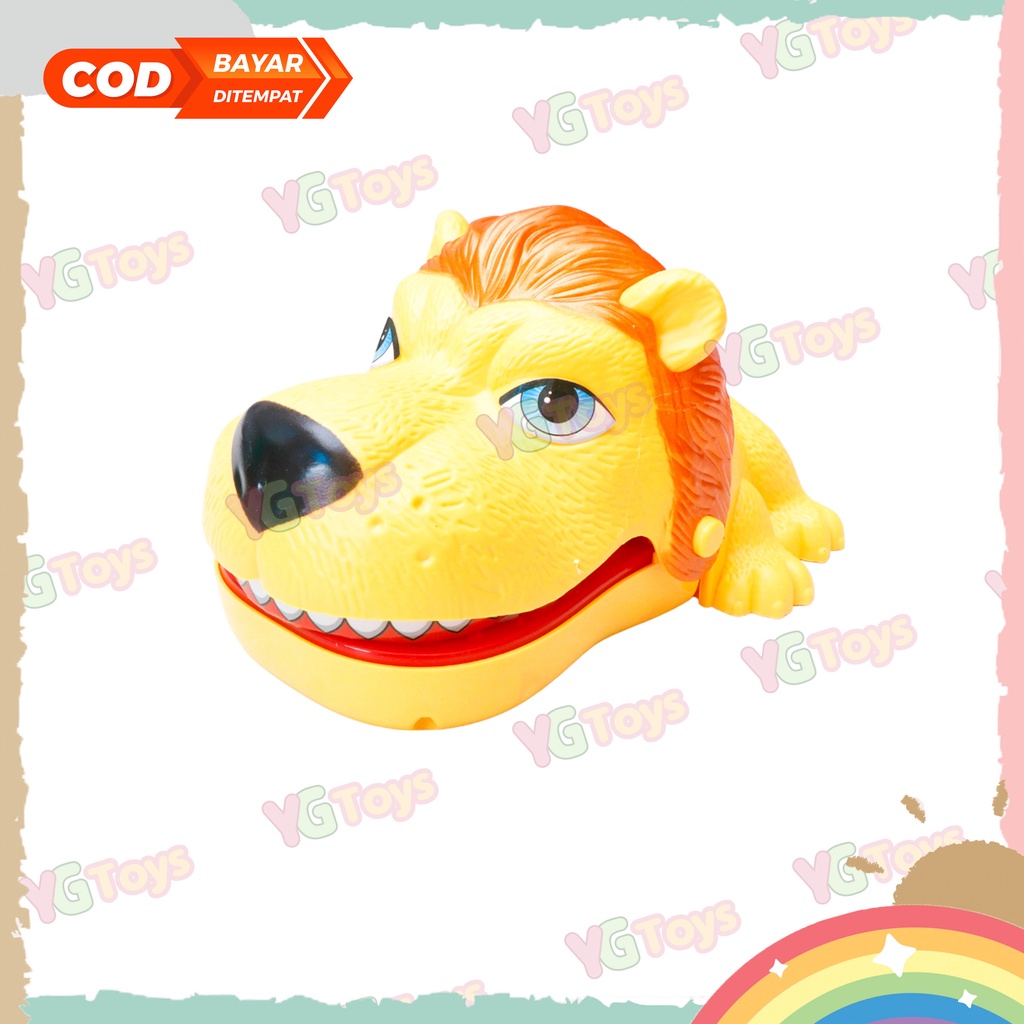 YGtoys Mainan Hiu dan Singa Gigit Jari Buaya Gigit Jari Crocodile Dentist Mainan Keluarga Korea Seru Viral