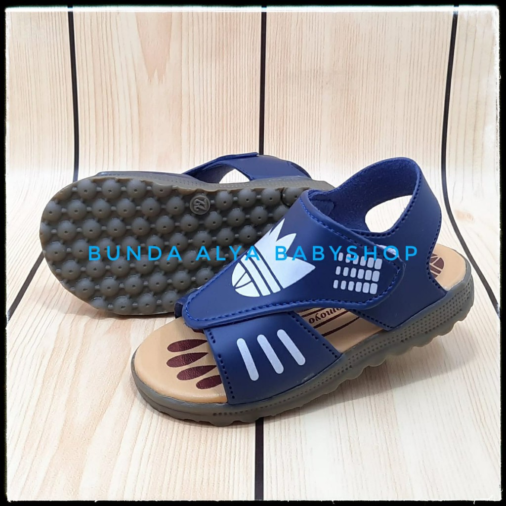 Sendal Anak Laki Laki Usia 8 Bulan 1 Tahun Karet NAVY - Sepatu Sandal Gunung Anak Cowok AntiLicin Size 22 - 24 Alas Karet