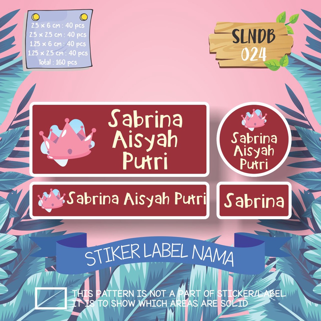 

stiker label nama anak waterproof ballerina kartun lucu owl SLNDB 024