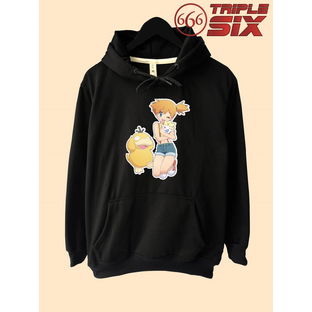 Jaket Hoodie Anime Pokemon Misty Togepi Psyduck