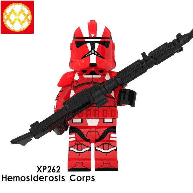 XP262 - Clone Trooper Red Star Wars Minifigure Brick DIY KT1034