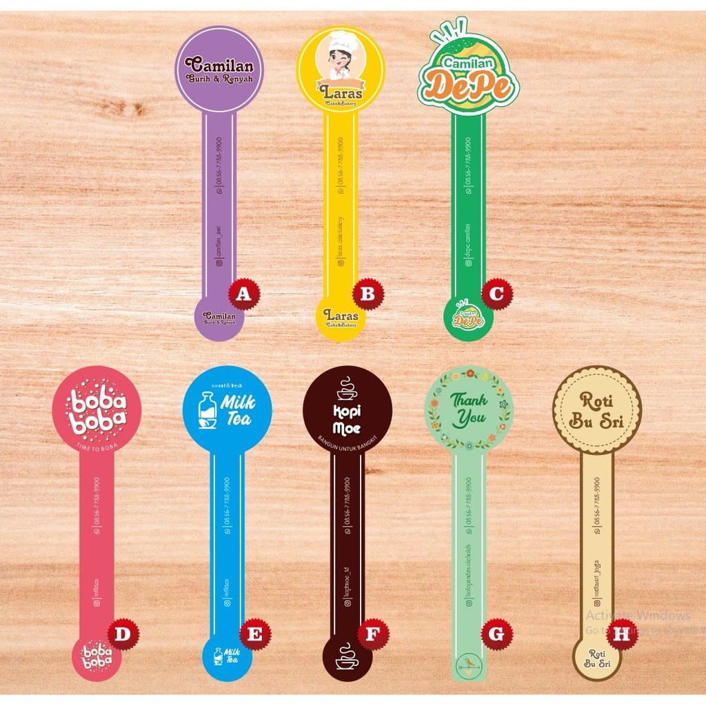 FREE DESIGN Sticker Label Segel Makanan / Minuman / Olshop | Shopee