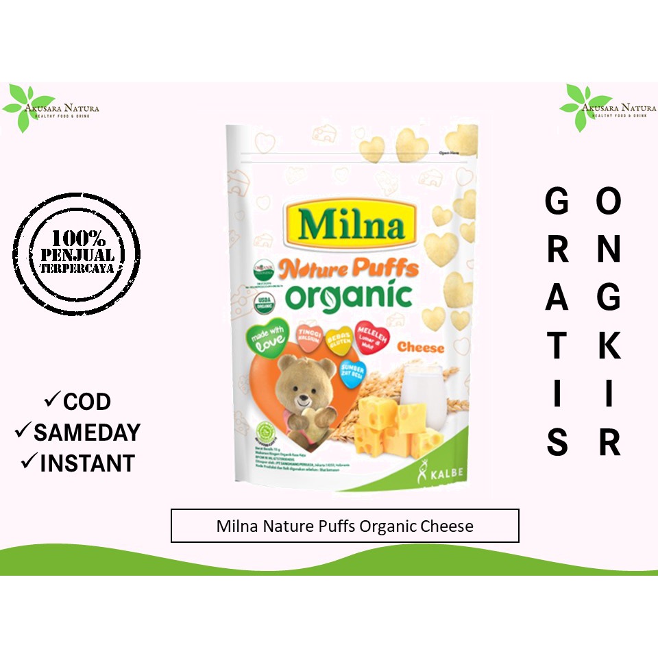 Milna Nature Puff Organic / Promina Puffs Apple and Mix Berries Cheese Banana 15 G [BISA COD | SAMEDAY | INSTANT]