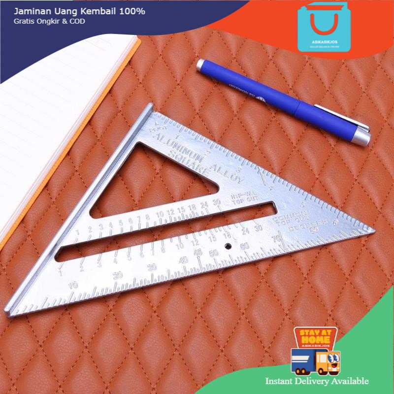 

Taffware Penggaris Siku Mistar Triangle Ruler Aluminium - VK18