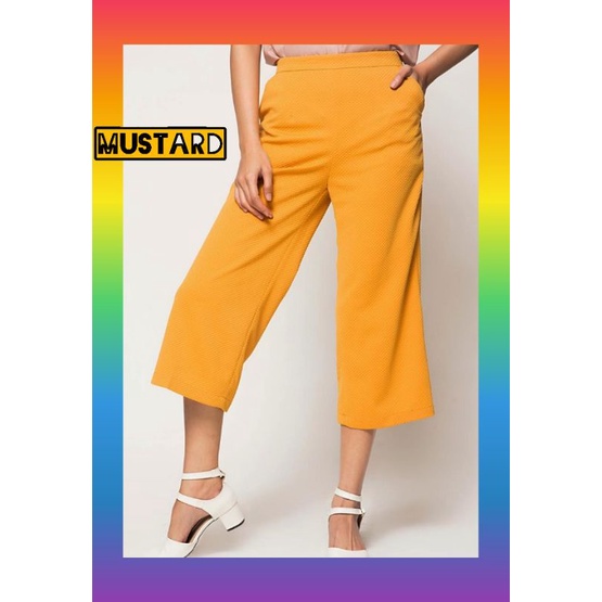 Celana Kulot 7/8 Midi Sebetis Bahan Scuba Premium