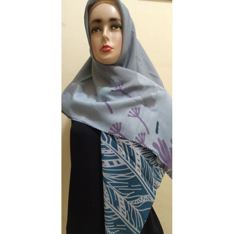 jilbab segiempat motif AZARA lasercut