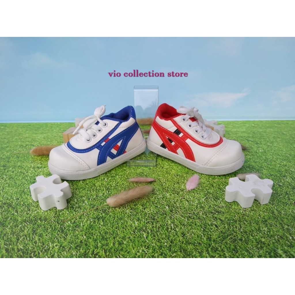 PROMO - SEPATU BALITA - SEPATU BABY - SEPATU ANAK PRIA - SEPATU MURAH - MODEL GARIS PANJANG - C15