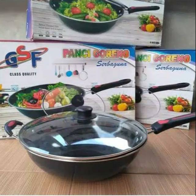 Gsf panci goreng serbaguna / wajan 32cm/wajan teflon