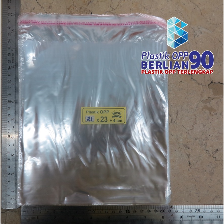 21x23 cm Plastik Opp Plastik Seal Plastik Opp Lem Plastik Kemasan Tebal 30 Micron Plastik Bening