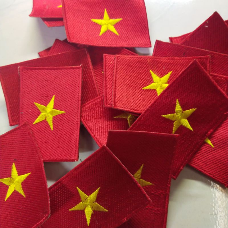 emblem patch bordir bendera vietnam