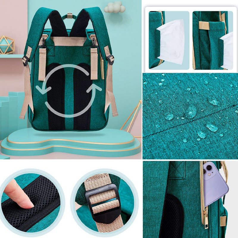 TAS BAYI MULTIFUNGSI  Diaper BAG + Bed Bayi anelo tas diaper bag tas bayi tas diaper bag AneloTas Kasur Bayi Diaper Bag Multifungsi