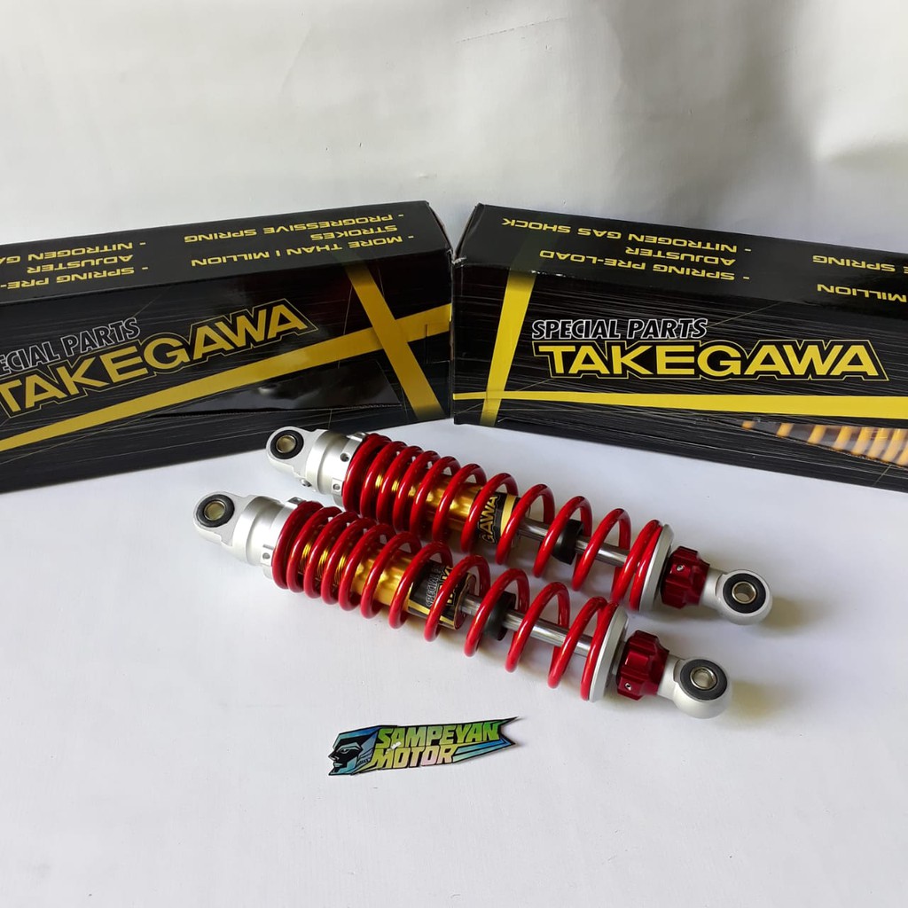 Shock Sok Skok Belakang Non Tabung Takegawa 116A-R Klik 280 320 340 mm Merah
