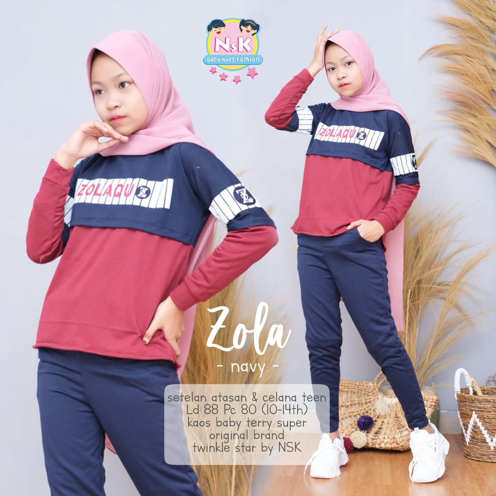 SETELAN ANAK PEREMPUAN BAJU OLAHRAGA ANAK PEREMPUAN CEWEK TANGGUNG TRAINING SET ANAK KEKINIAN