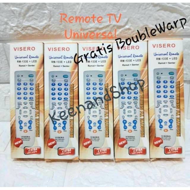 (GRATIS BoubleWarp) Remote TV Universal RM-133E+Senter, tabung, flat, LCD dan LED