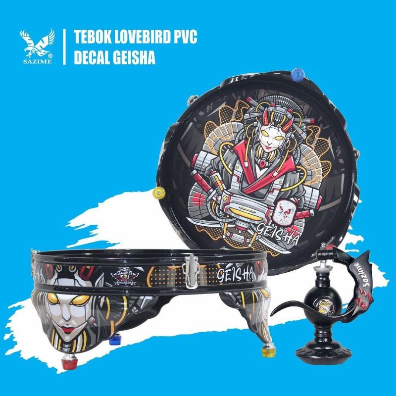 Tebok Lovebird Sazime PVC Decal Geisha